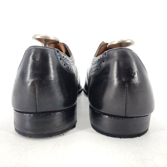 Polo Ralph Lauren Benchmade Italy Mens size 13 Black Leather Dress Shoes Oxfords - Picture 6 of 11